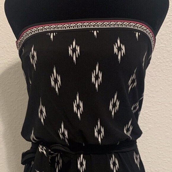 White House Black Market Geometric Print Strapless Party Sun Dress Women's XXS - Picture 3 of 13